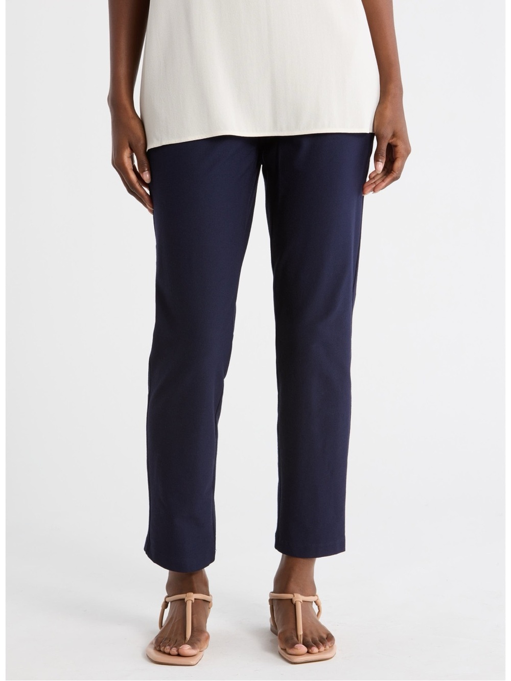 Eileen FISHER navy blue slim ankle pant size medium NWT$168